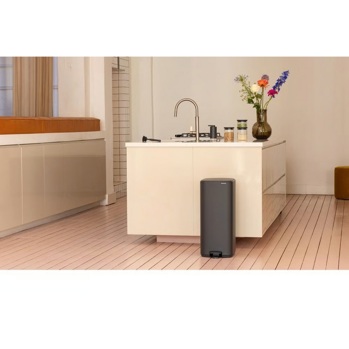 Brabantia Bo Pedal Bin 30L Mineral Grey