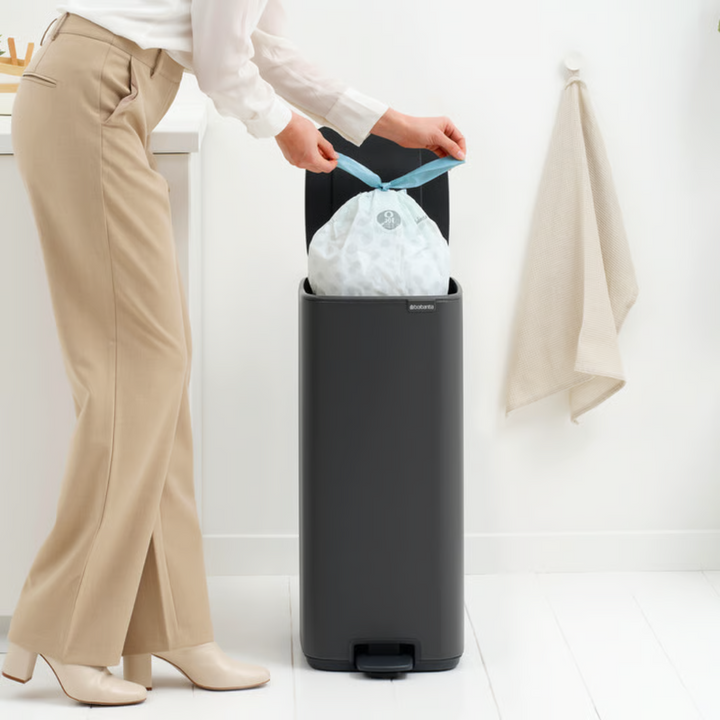 Brabantia Bo Pedal Bin 30L Mineral Grey