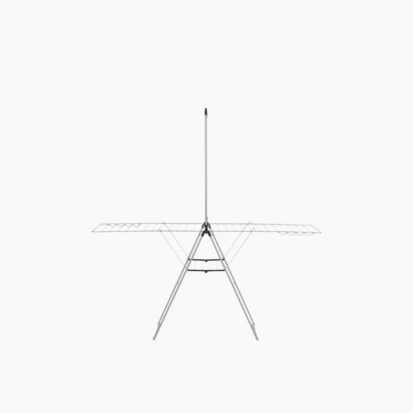 Hangon Drying Rack 25 Metres With Rod Metallic Grey