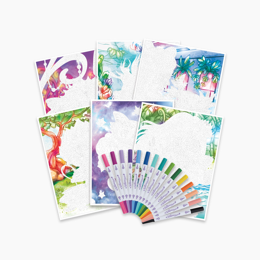 Nebulous Stars Color by Number Book Set - Mystery