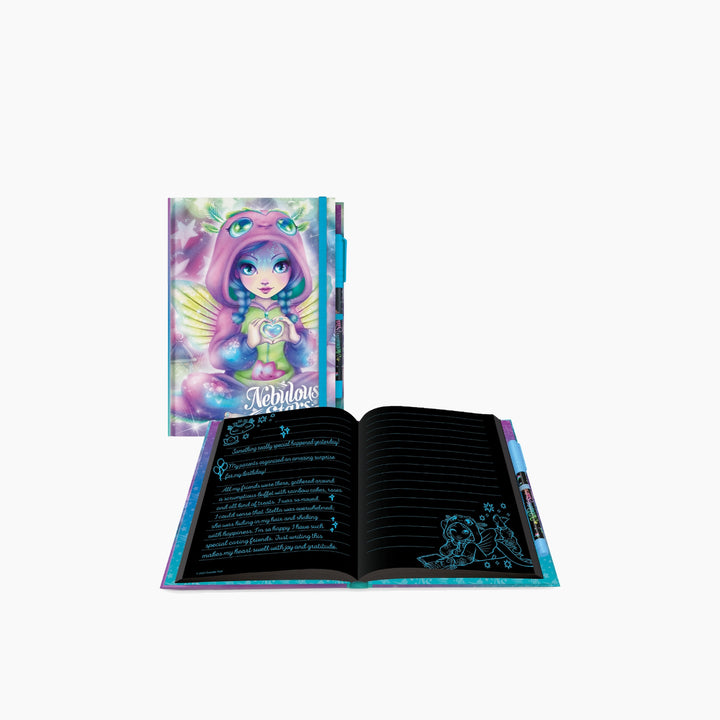 Nebulous Stars Deluxe Notebook &amp; Gel Pen Set - Black Pages (Assorted Designs)