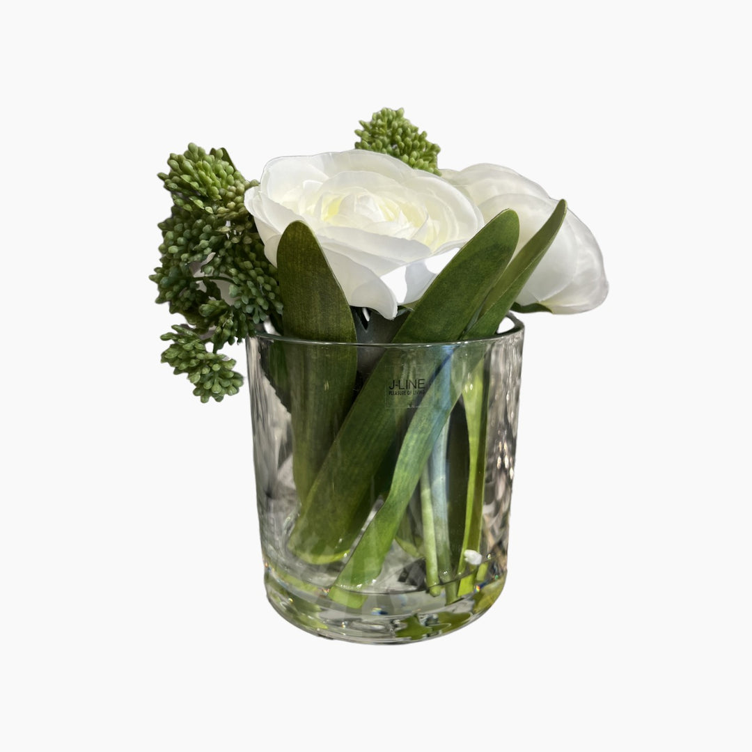 Glass flower vase for home decor