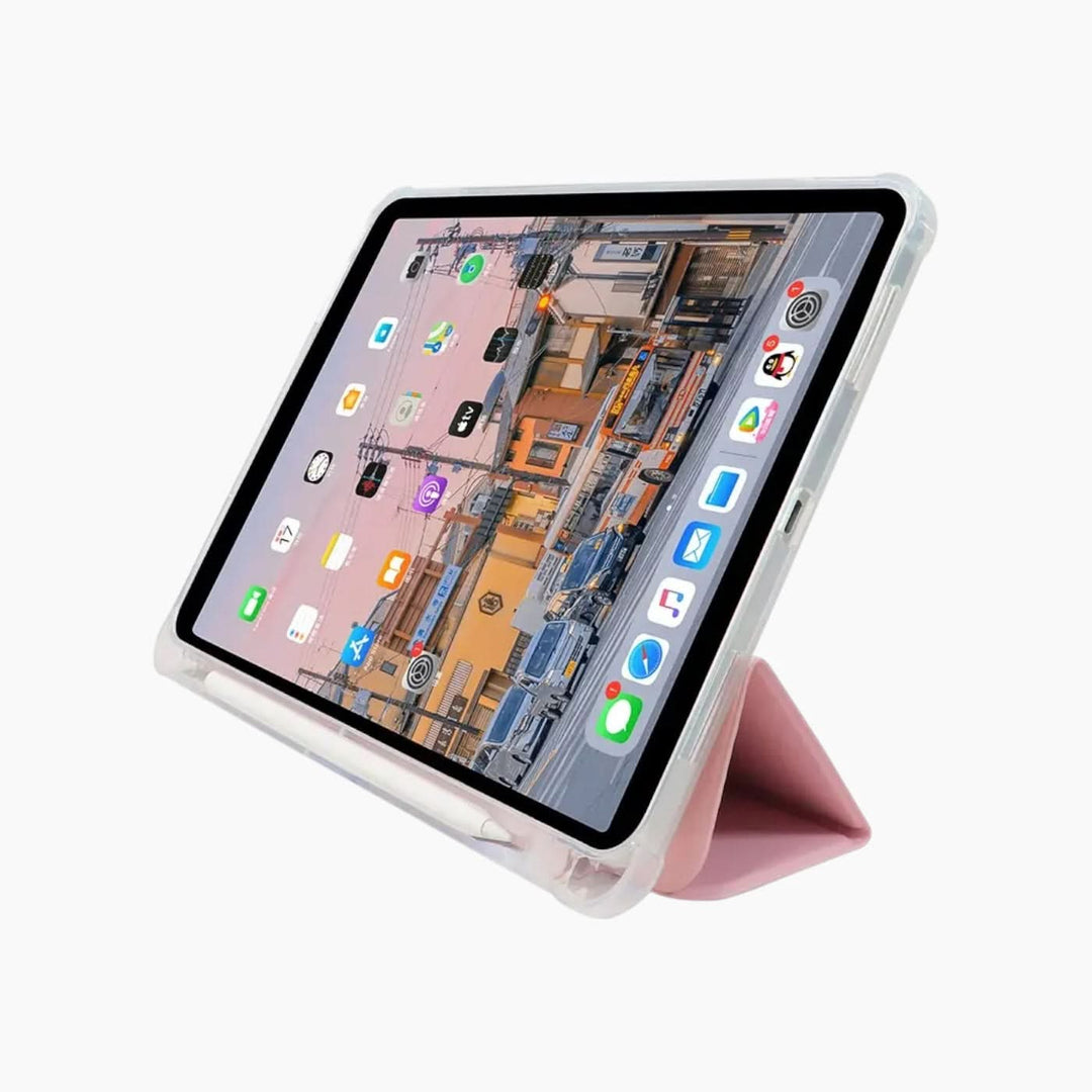 Catchy Jo Leather Shockproof Transparent iPad Case