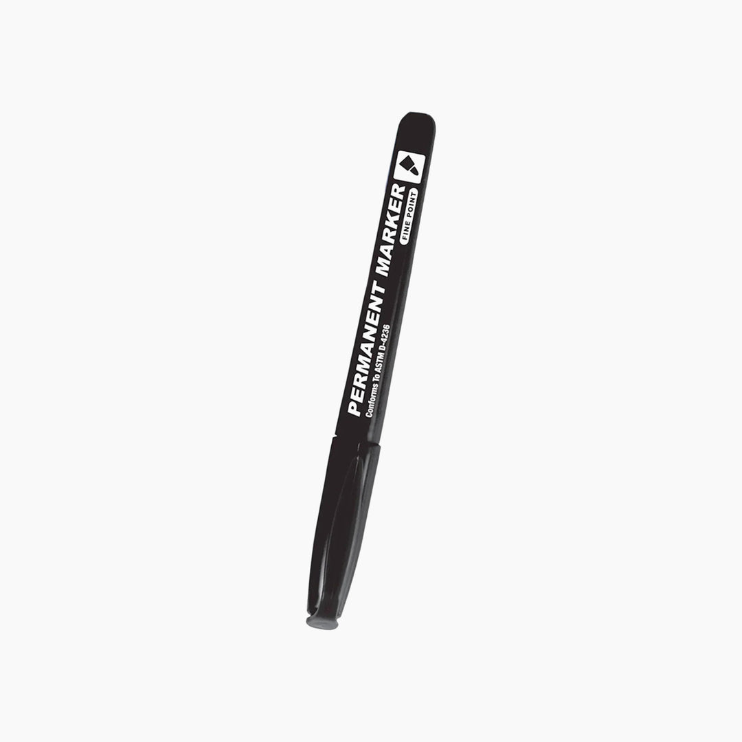 Bazic Black Fine Tip Permanent Markers With Pocket Clip 5-Pack
