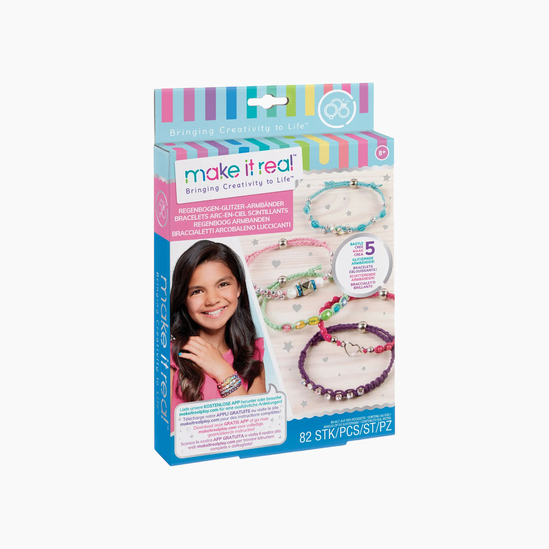MAKE IT REAL Rainbow Bling Bracelets 81 Pcs jewelry making kit