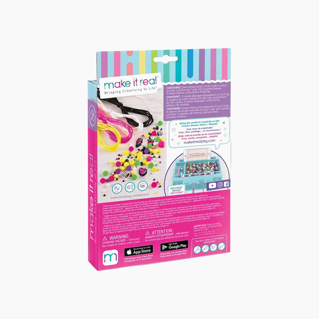 MAKE IT REAL Retro Neon Black And White Bracelets- 175 Pcs