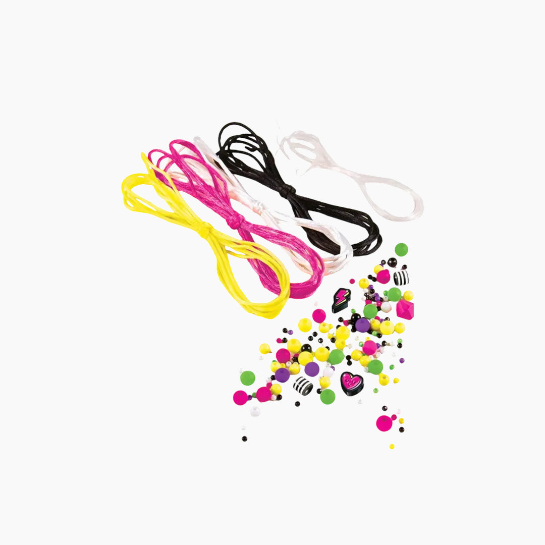 MAKE IT REAL Retro Neon Black And White Bracelets- 175 Pcs