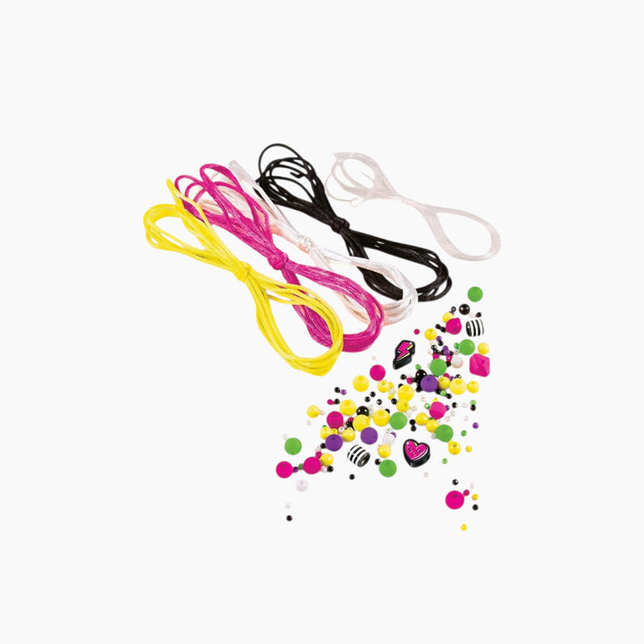 MAKE IT REAL Retro Neon Black And White Bracelets- 175 Pcs