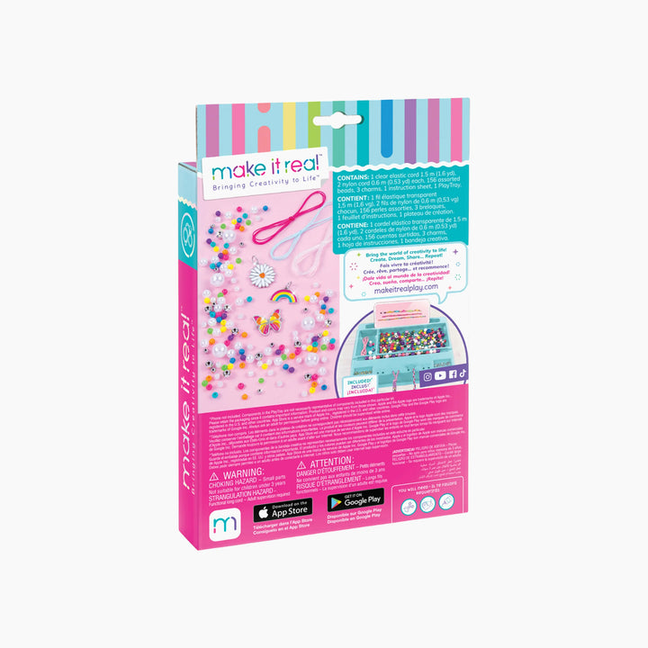 MAKE IT REAL Rainbow Treasure Bracelets craft kit with over 11,000 rubber bands