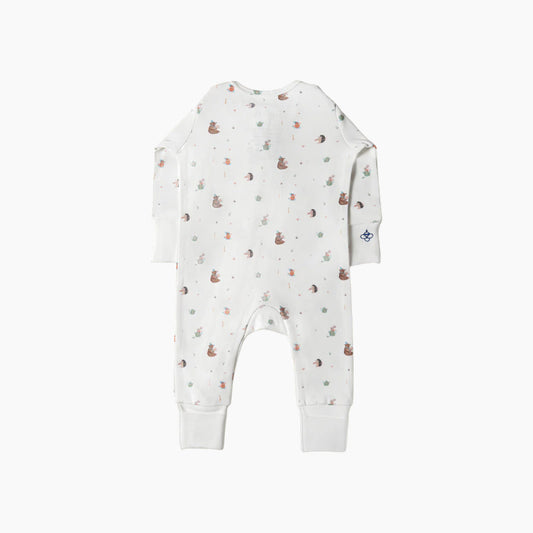 Snugbeenightwear Woodland cotton sleepsuit with adorable woodland animals
