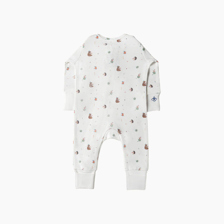 Snugbeenightwear Woodland cotton sleepsuit with adorable woodland animals