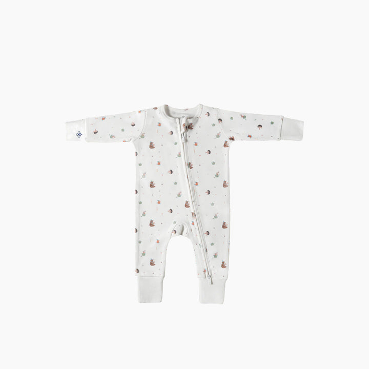 Snugbeenightwear Woodland cotton sleepsuit with adorable woodland animals