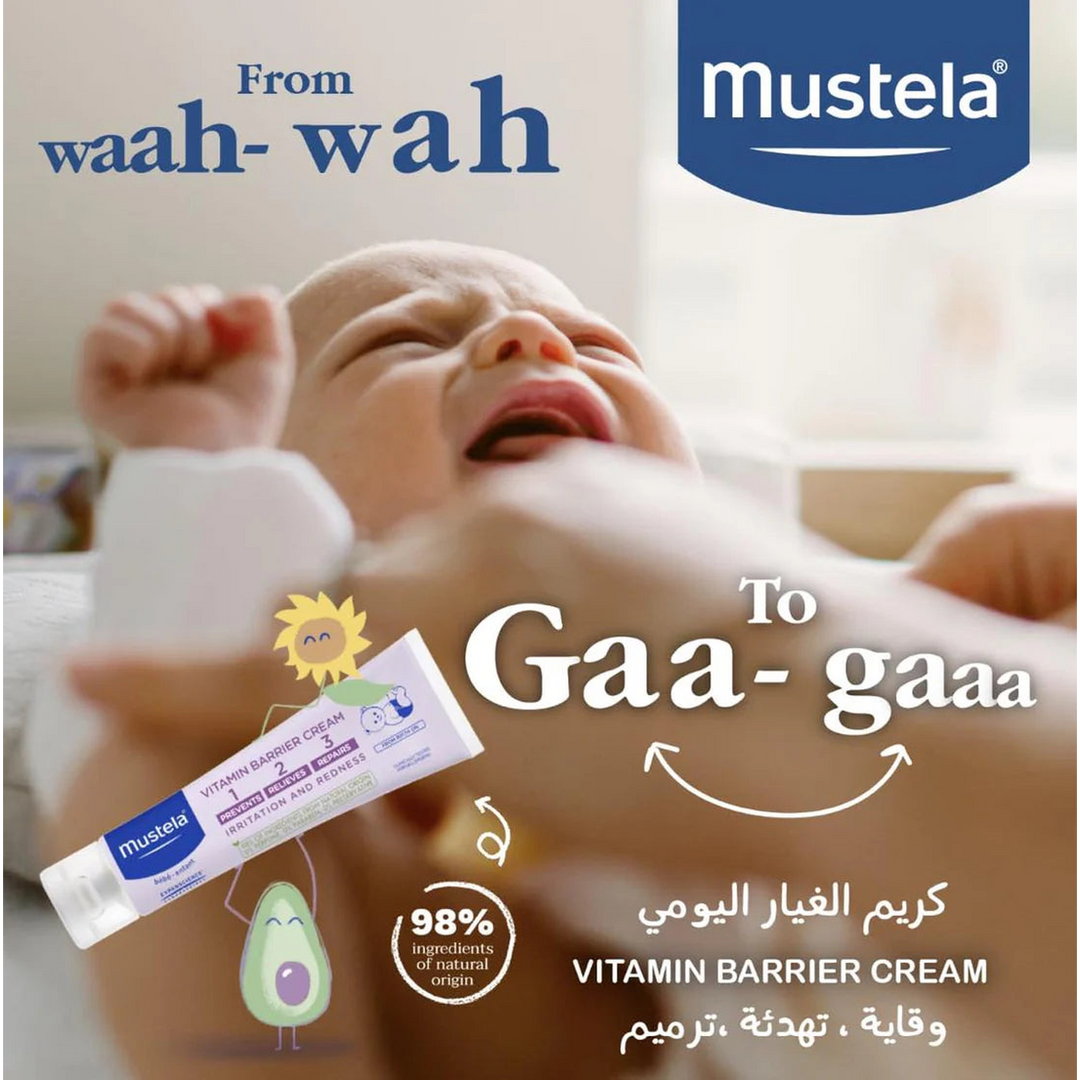 Mustela 1 2 3 Vitamin Barrier Diaper Rash Cream for newborns