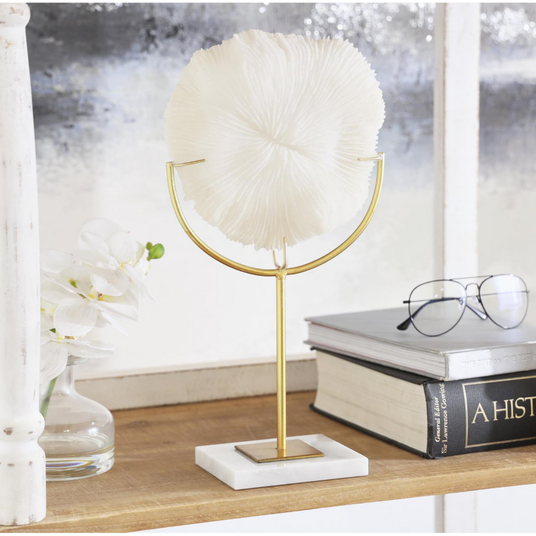 Marble coral sculpture with artistic design