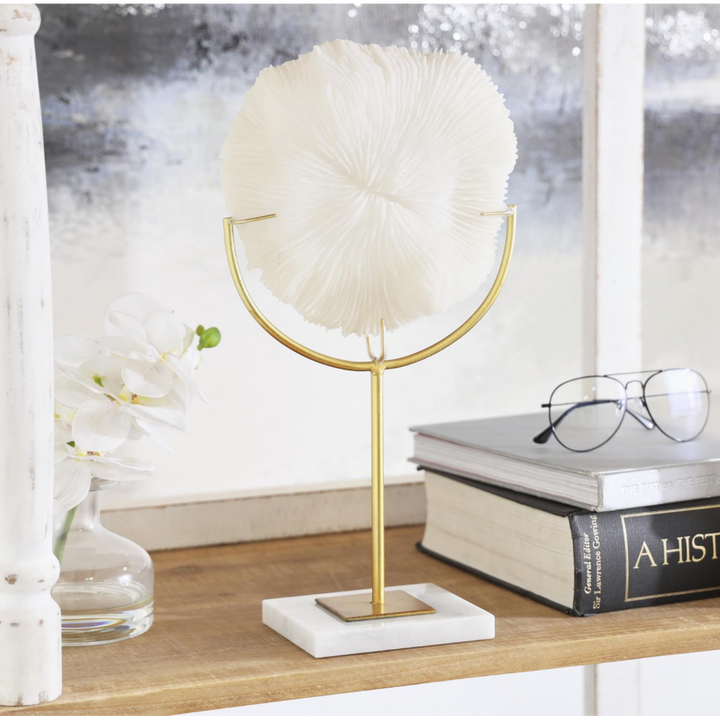 Marble coral sculpture with artistic design