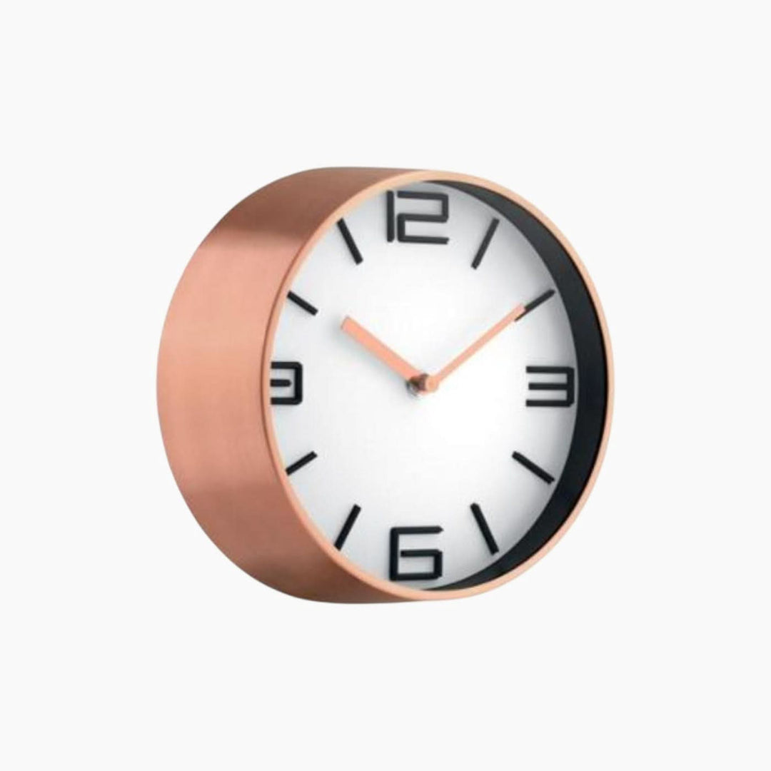 Mascagni 22cm wall clock with copper finish
