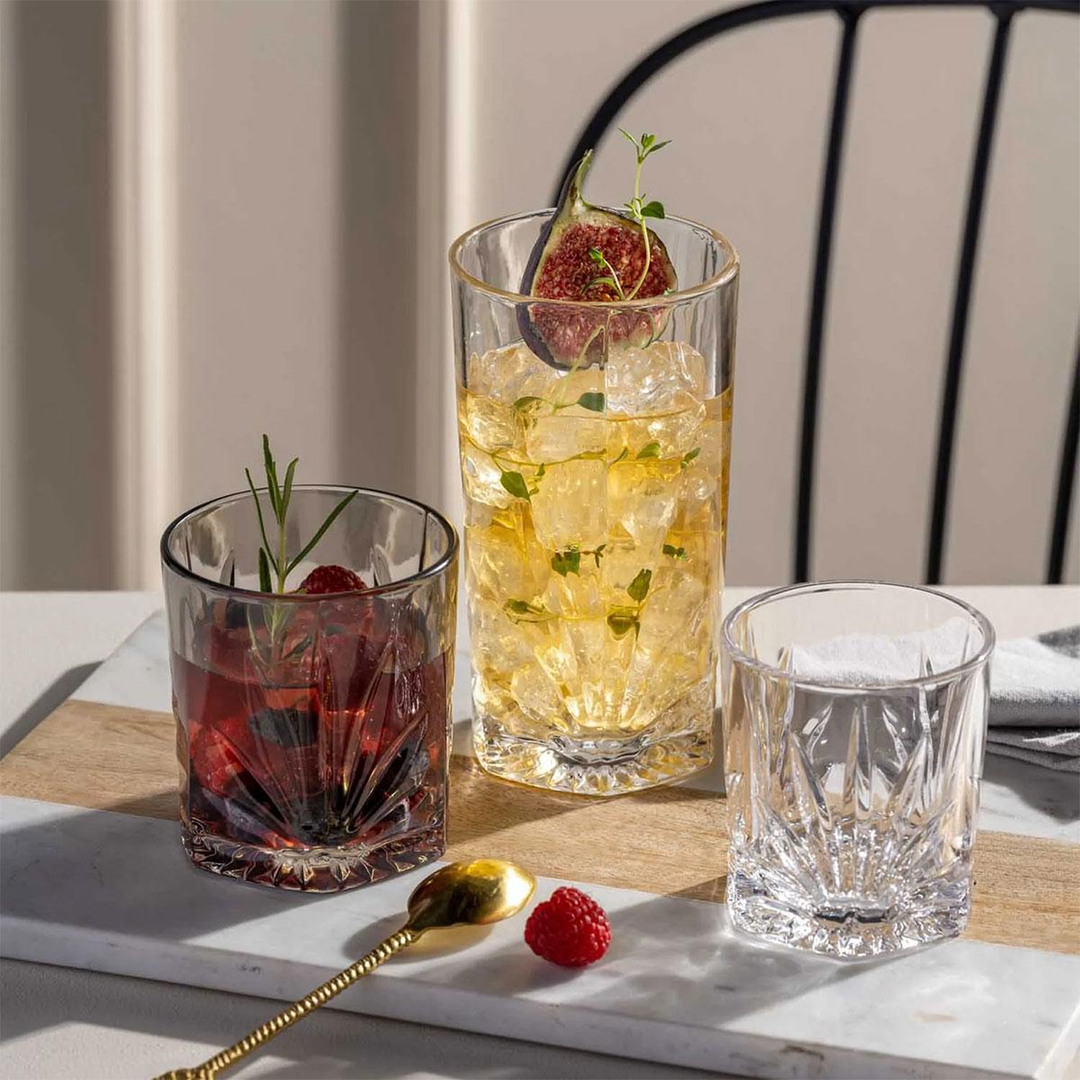 Cappri Tumbler set of 4 transparent plastic tumblers, 530ml capacity