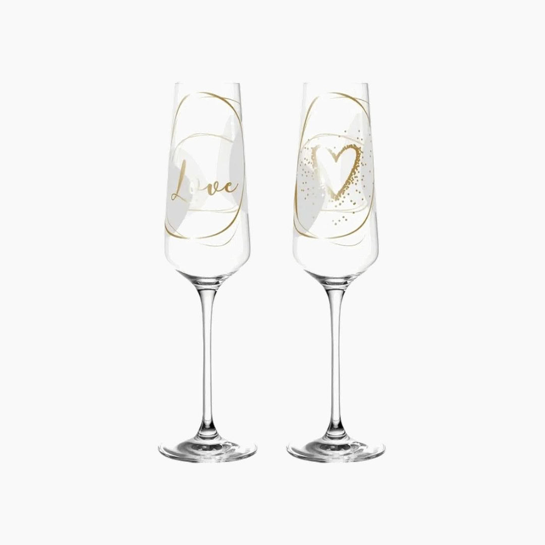 Leonardo Transparent Love Champagne Glasses