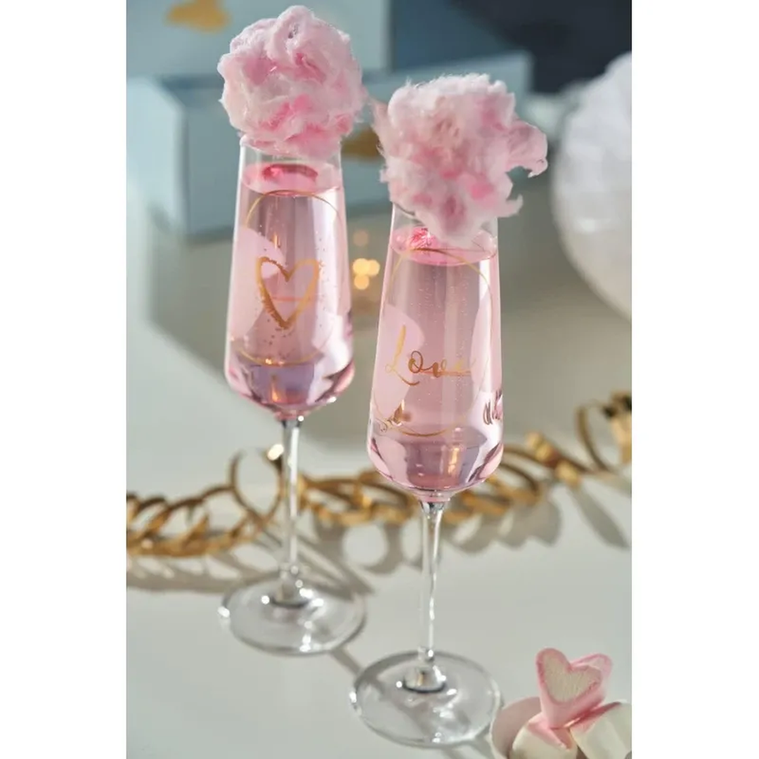 Leonardo Transparent Love Champagne Glasses