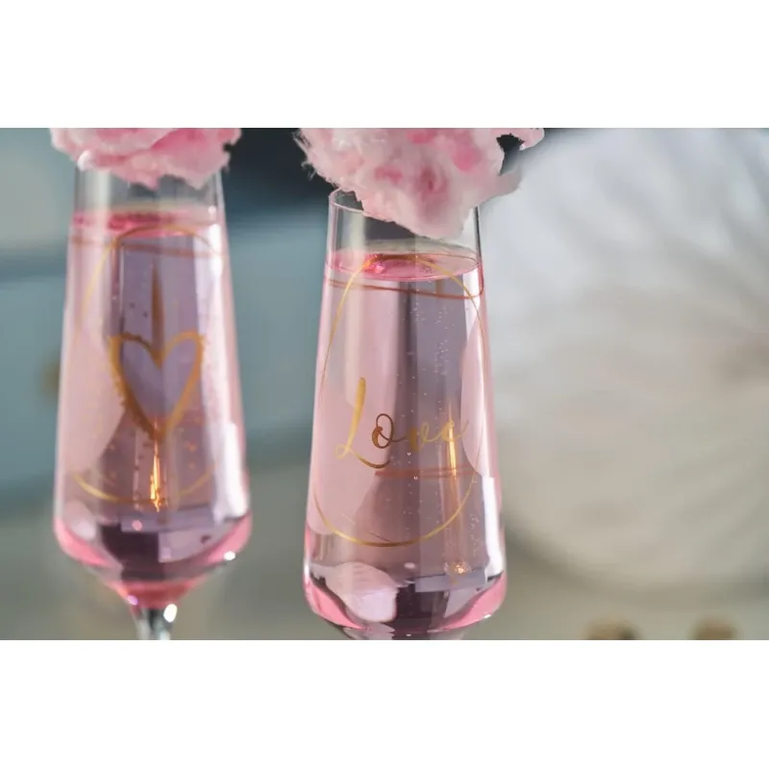 Leonardo Transparent Love Champagne Glasses