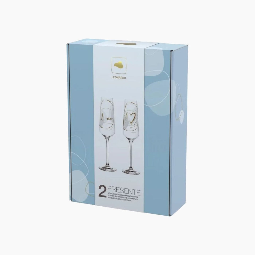 Leonardo Transparent Love Champagne Glasses