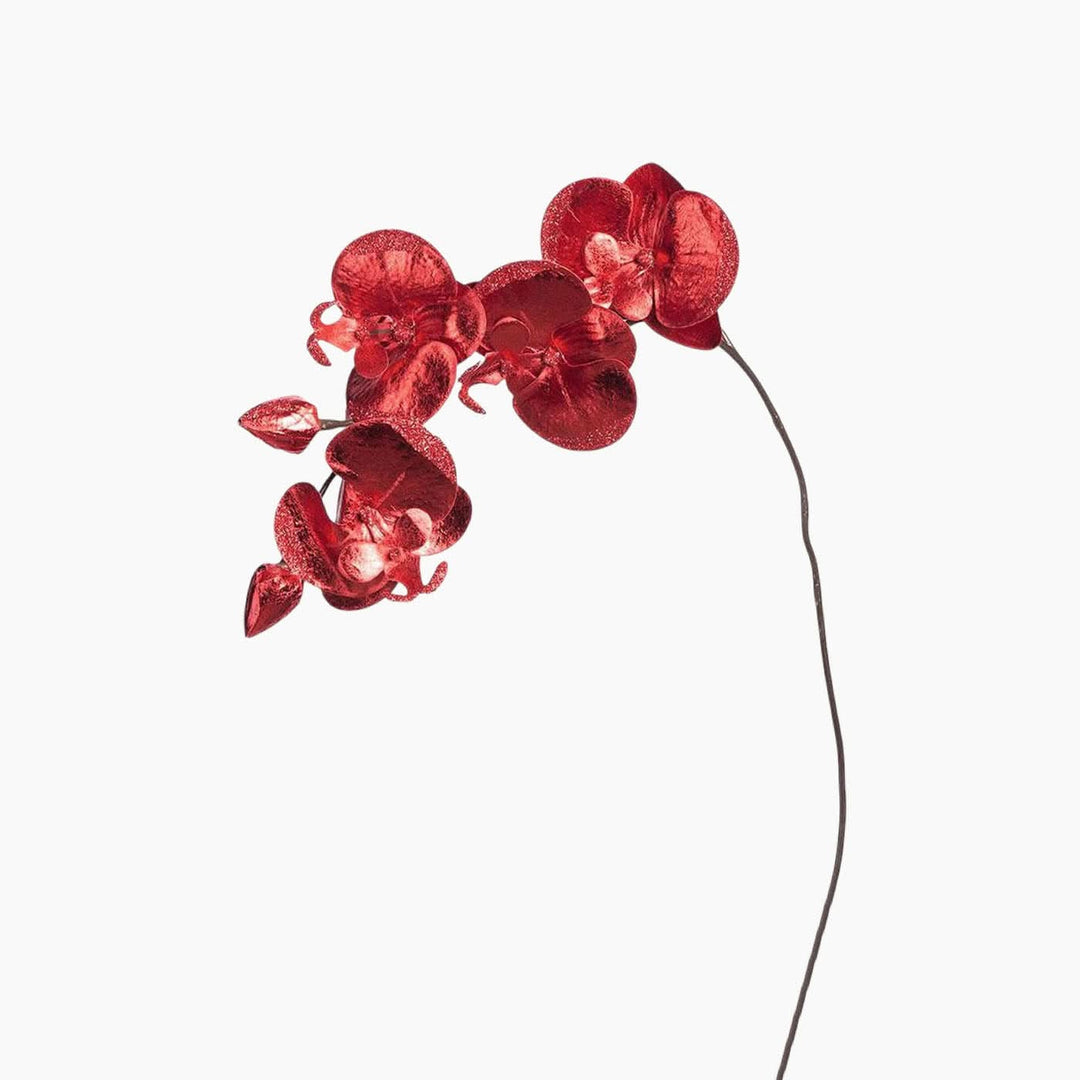 Leonardo Fiore Orchid H 85 Cm Red Glossy Sculpture