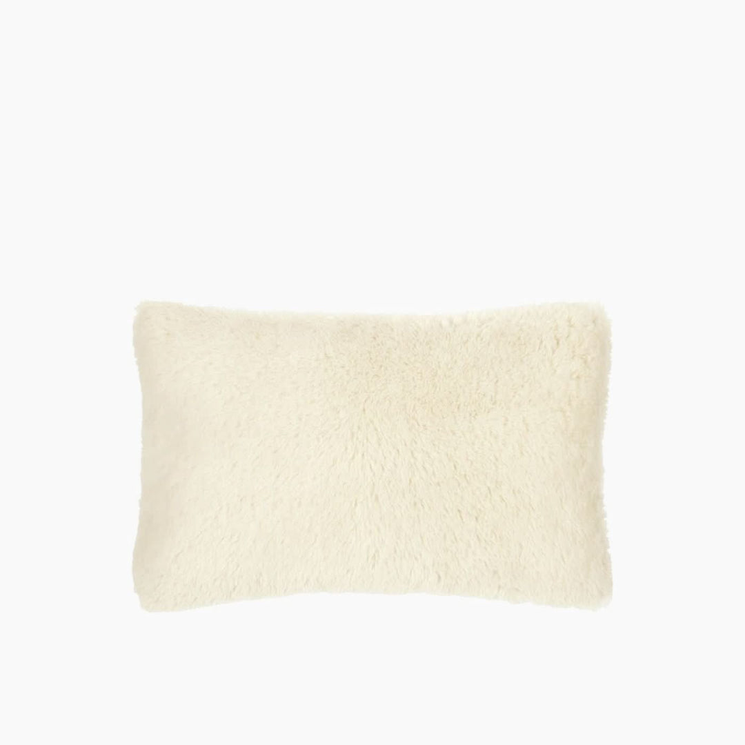 Designers Guild Chalk Mousson Faux Sheepskin Cushion - HUNA