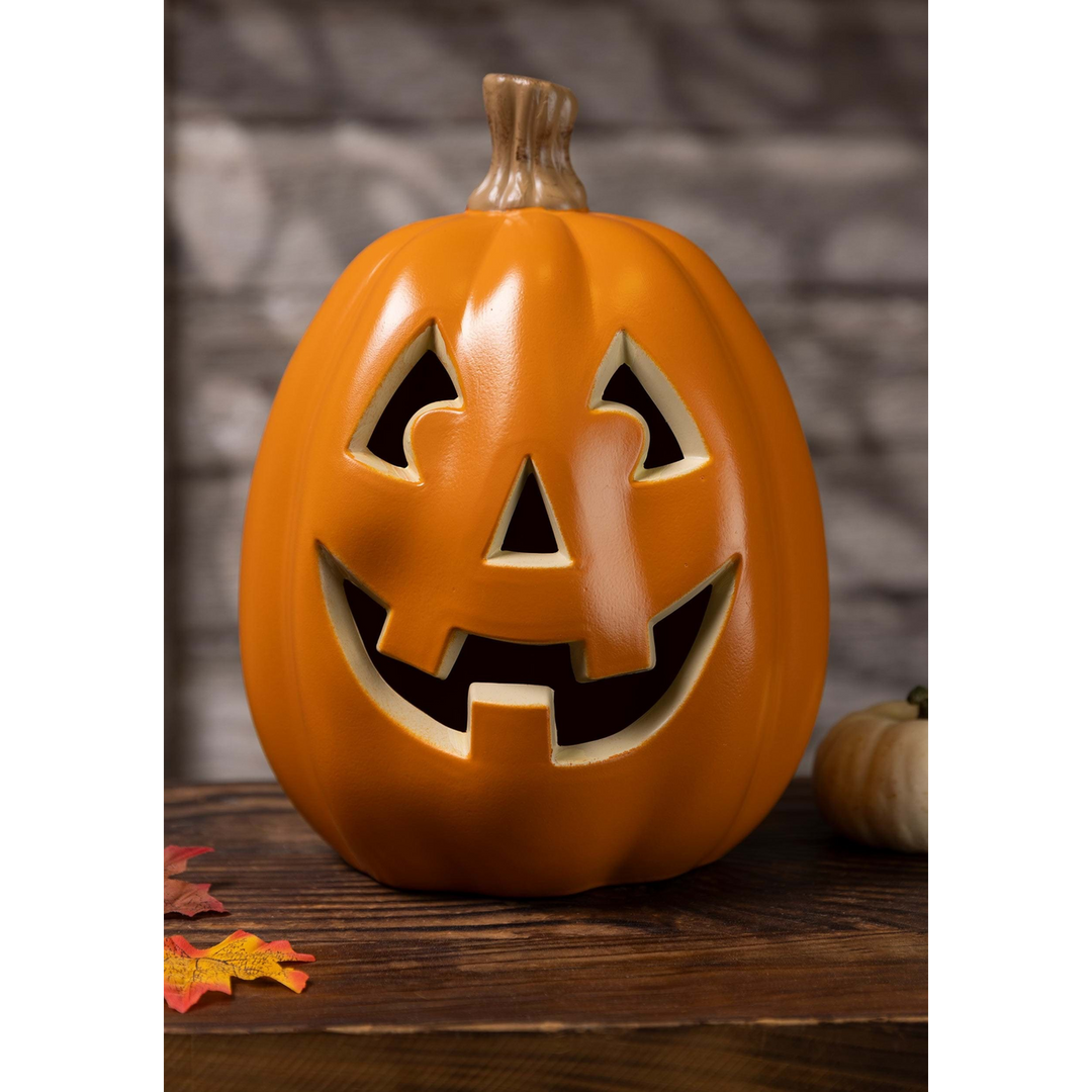 Light Up Pumpkin Decoration, 12 inch, battery-operated LED lighting