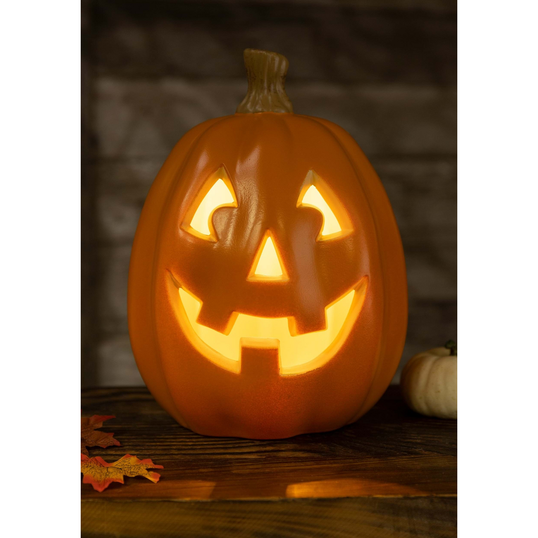 Light Up Pumpkin Decoration, 12 inch, battery-operated LED lighting