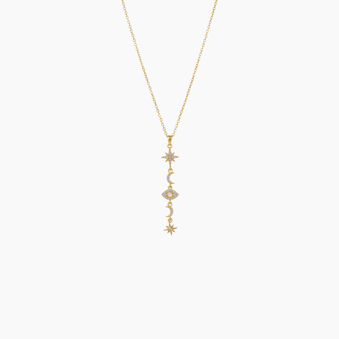 Soul Jewelry Gold celestial evil eye necklace