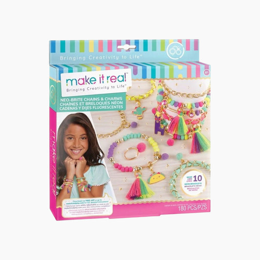 MAKE IT REAL Neo-Brite Chains & Charms- 195 Pcs