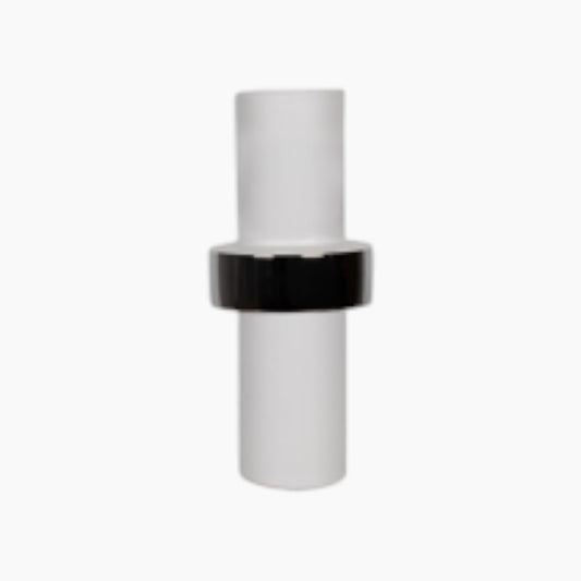 Deco Crush White Silver Vase