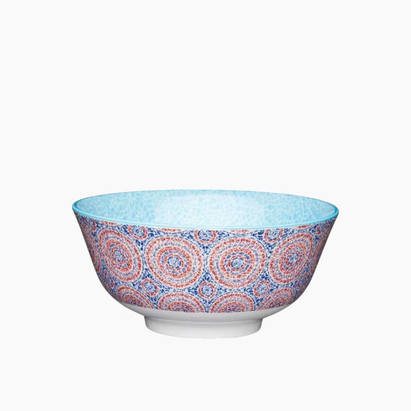 Mosaic Style Bowl Dia 15.7cm Blue & Red
