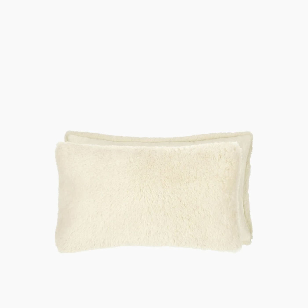 Designers Guild Chalk Mousson Faux Sheepskin Cushion - HUNA
