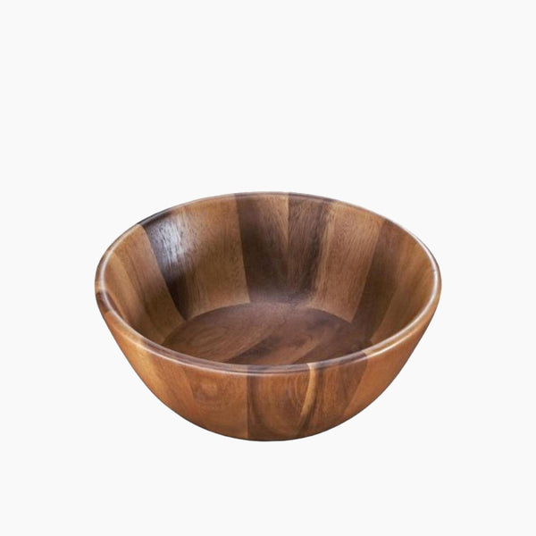 Acacia Dark Wooden Serving Bowl 25cm