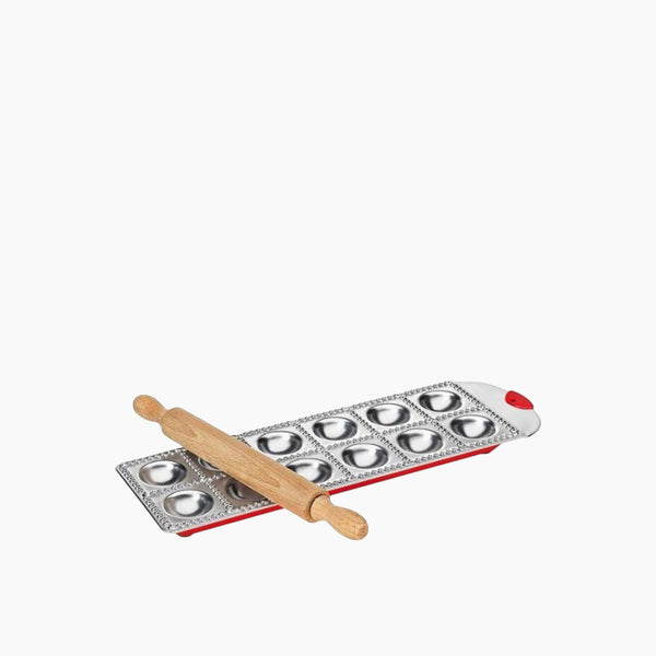 Ravioli Tray With Wooden Roller