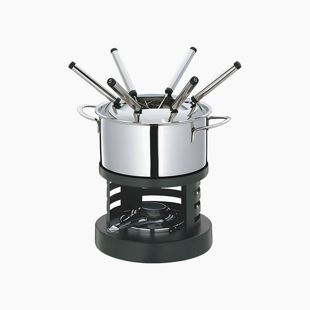 Kuchenprofi Luzern stainless steel and ceramic meat fondue set for 4-6 people