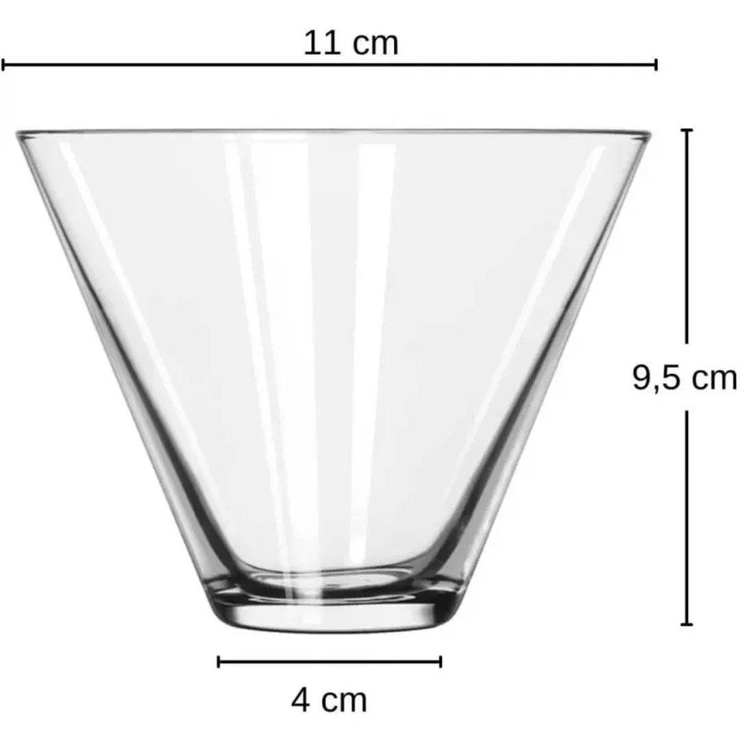 Libbey 13.5oz transparent V martini glass