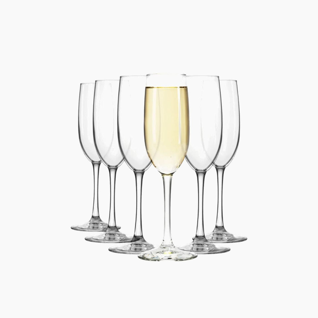 Libbey Flute Glass Set