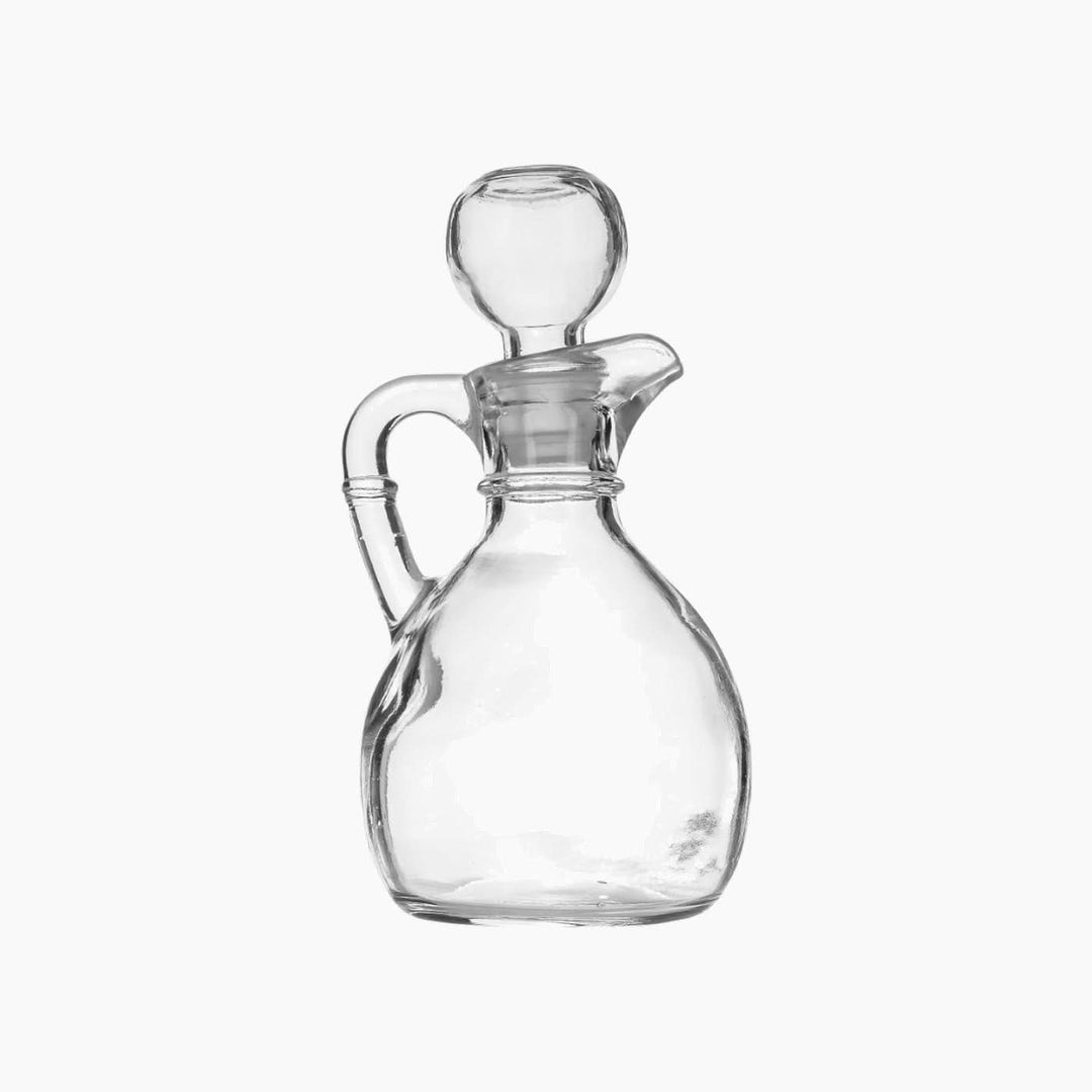 Libbey 177ml clear glass oil and vinegar bottle with glass stopper