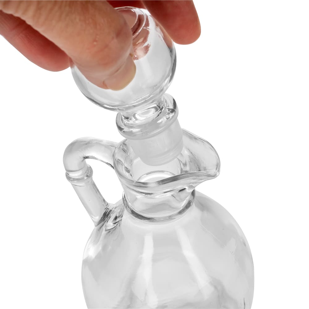 Libbey 177ml clear glass oil and vinegar bottle with glass stopper