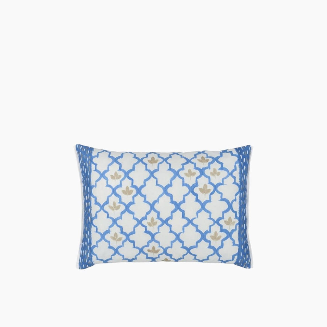 Designers Guild Cobalt Pergola Trellis Cushion