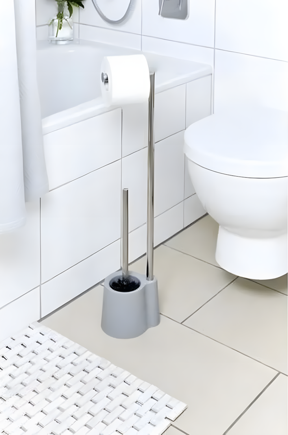 Wenko Avola rustproof toilet set in grey