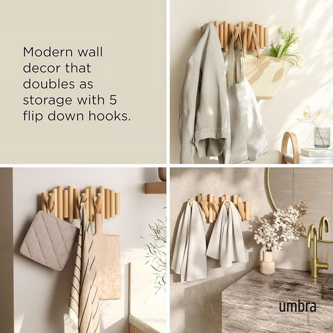 Umbra Picket Rail Hook Coat Rack in Natural