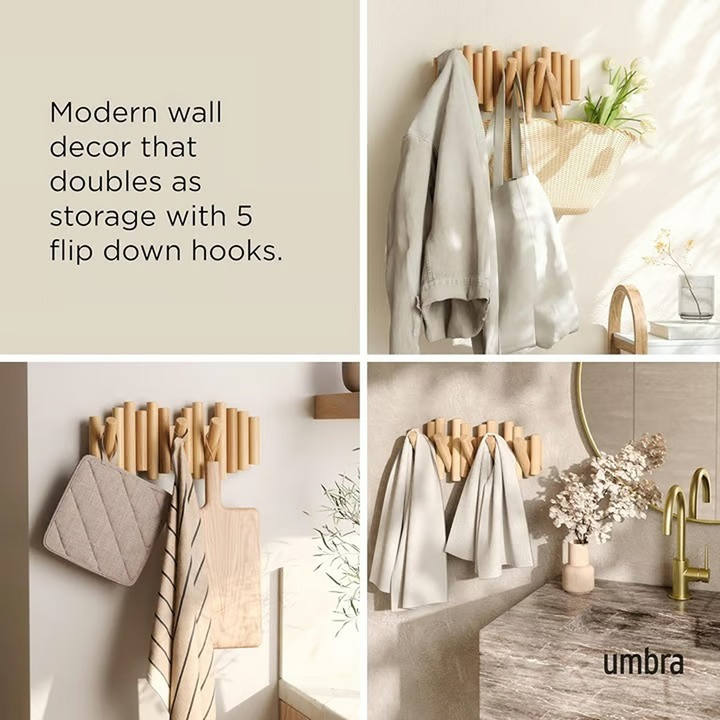 Umbra Picket Rail Hook Coat Rack in Natural