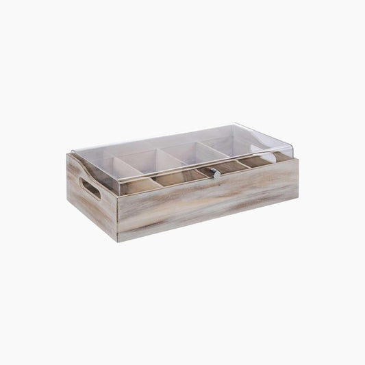 Aps Wood Cutlery Box with Cover