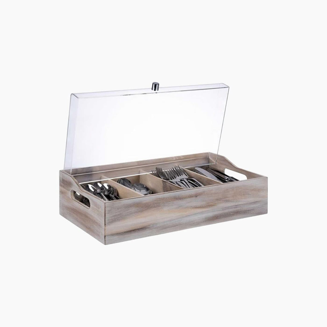 Aps Wood Cutlery Box