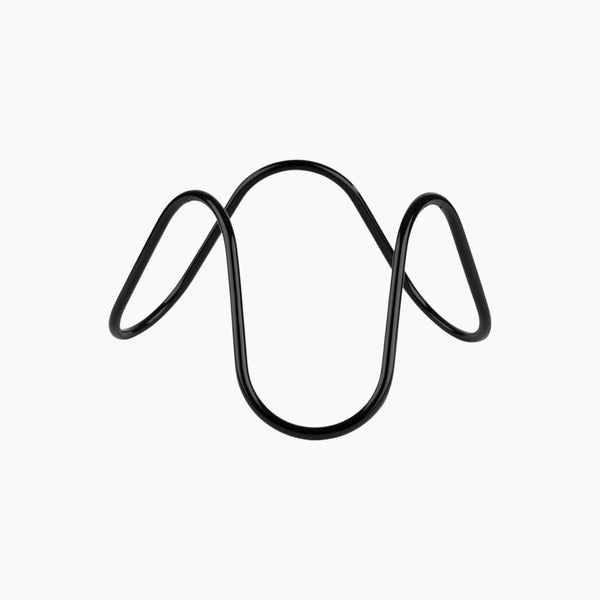 حامل بوفيه ويف قطر 24 سم ارتفاع 13 سم أسود