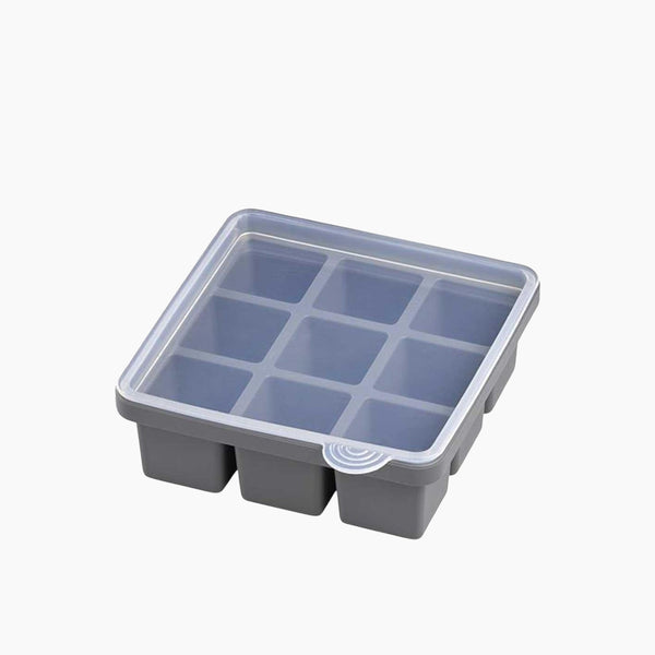 Grey Ice Cube Maker With Lid Set Of 2 Pieces