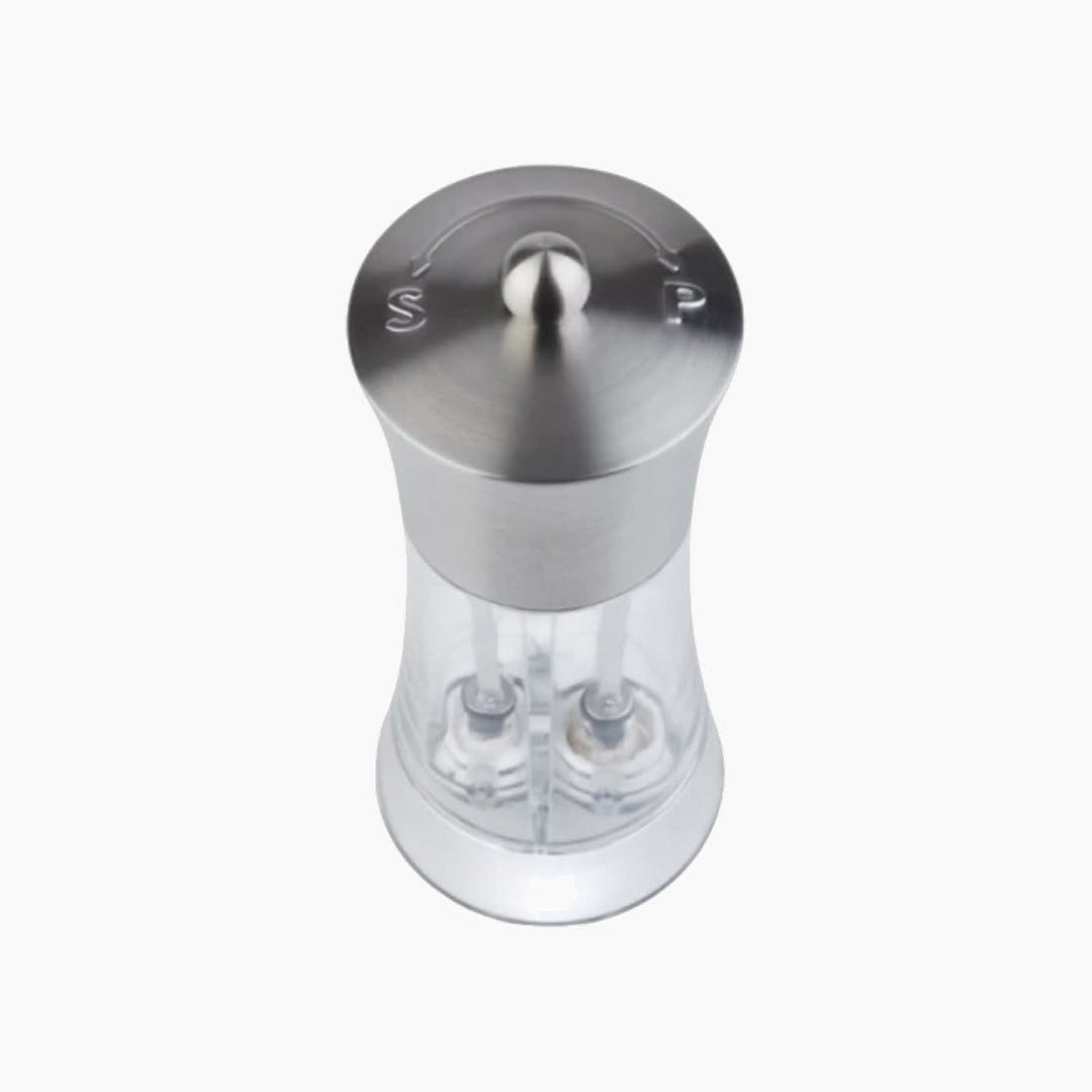 Aps 2 In 1 Salt Pepper Mill, stainless steel and acrylic